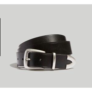 Madewell Womens $52 Leather Western Belt Black Size L NF971
